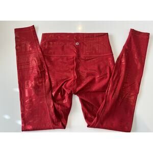 LIMITED Lululemon Wunder Under High-Rise Tight 20 Year Manifesto Foil Red Size 6